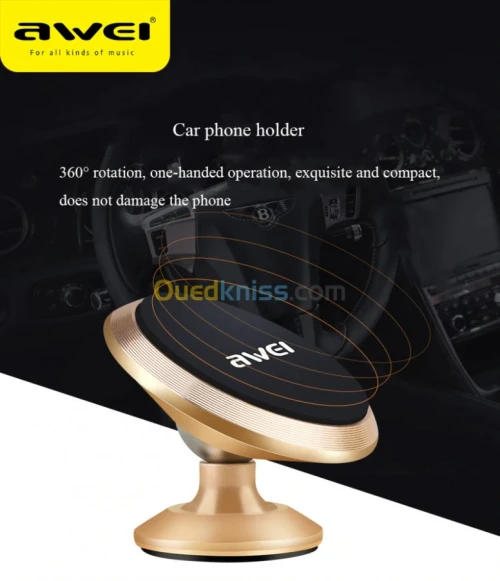 Support Téléphone Magnétique AWEI X6