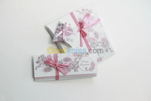 Cartes invitation boites à gateaux 