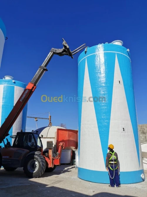 citerne fibre de verre et résine (PRV)