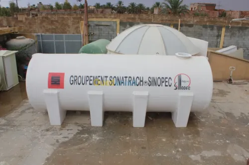 citerne fibre de verre et résine (PRV)