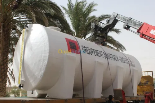 citerne fibre de verre et résine (PRV)