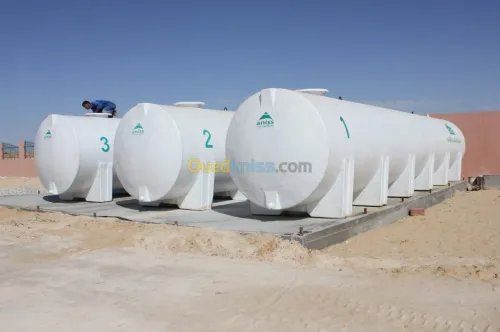 citerne fibre de verre et résine (PRV)