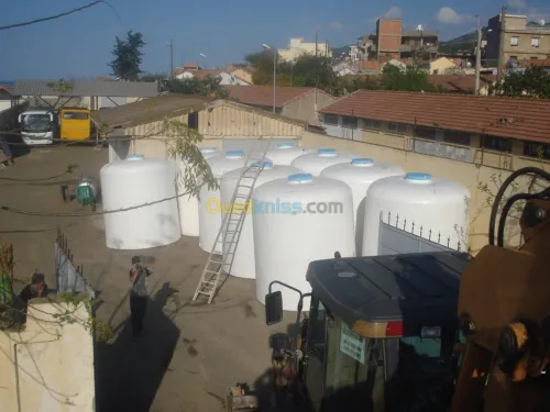 citerne fibre de verre et résine (PRV)