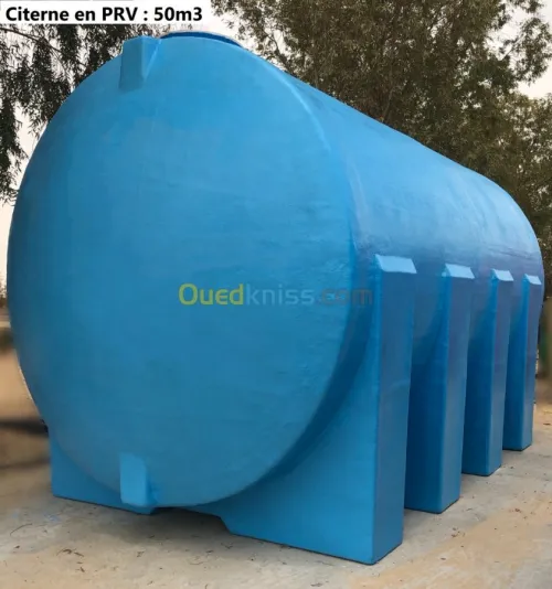 citerne fibre de verre et résine (PRV)