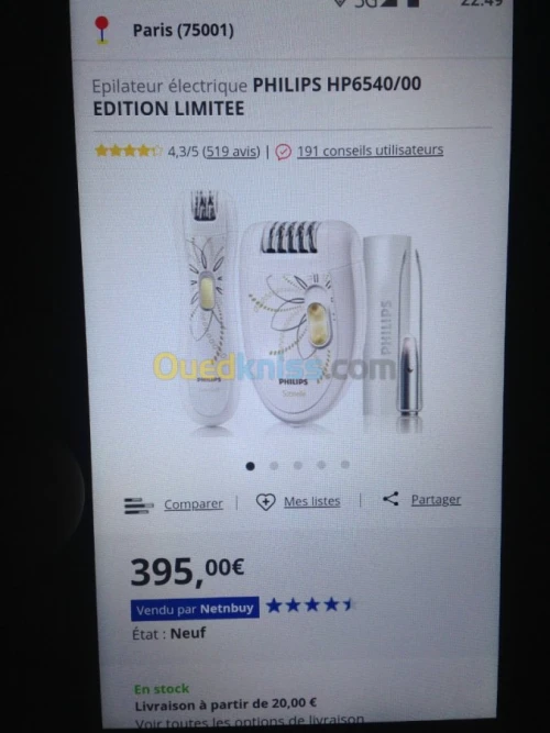 Coffret d'epilation philips, peigne lisseur, brosse à dents électrique