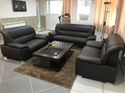 salon en cuir et simili cuir 