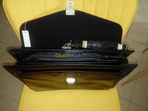 Cartable cuir noir
