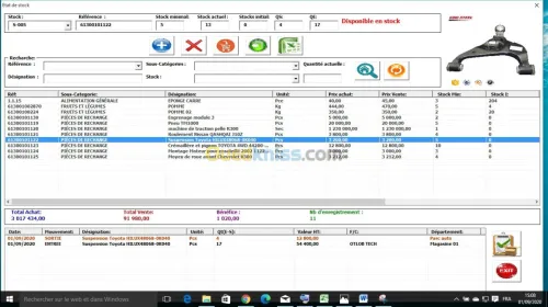 Gestion des stocks et ventes 
