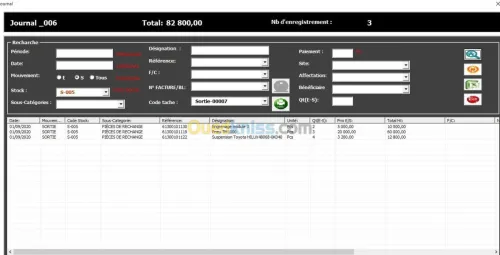 Gestion des stocks et ventes 