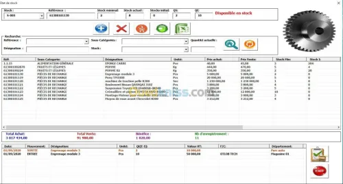 Gestion des stocks et ventes 