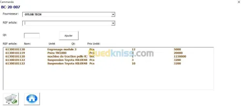 Gestion des stocks et ventes 