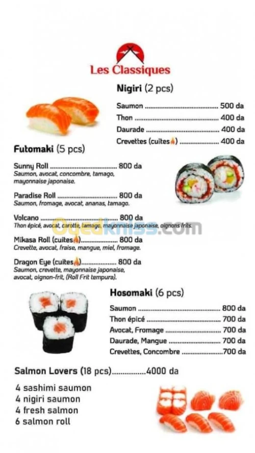 Livraison à domicile de sushi