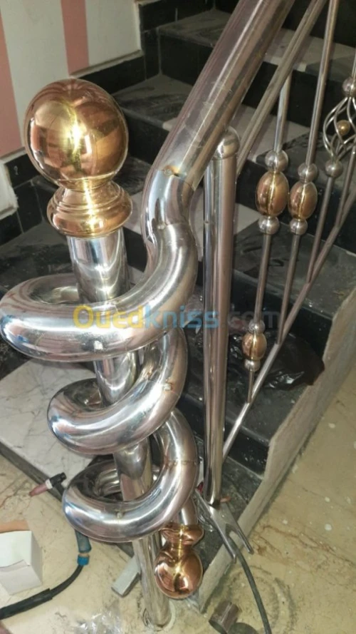 rampe d'escalier en inox