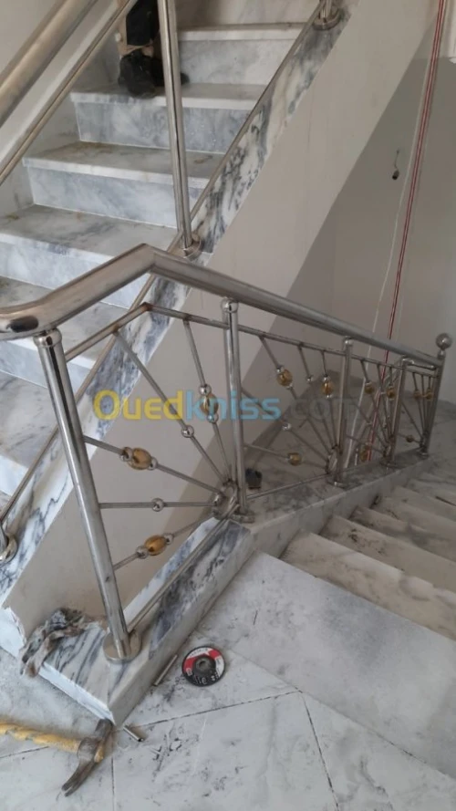 rampe d'escalier en inox