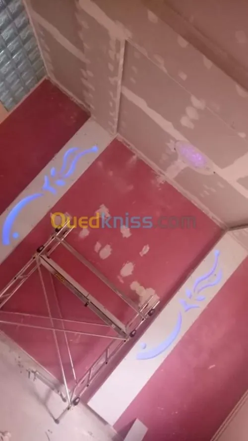 Déco pent ba13 ponçage carrelage
