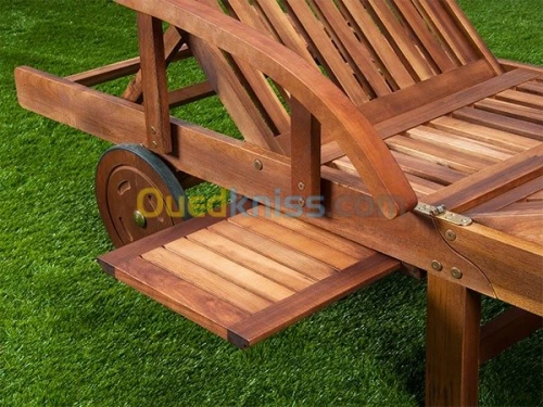 Chaise longue en teck 