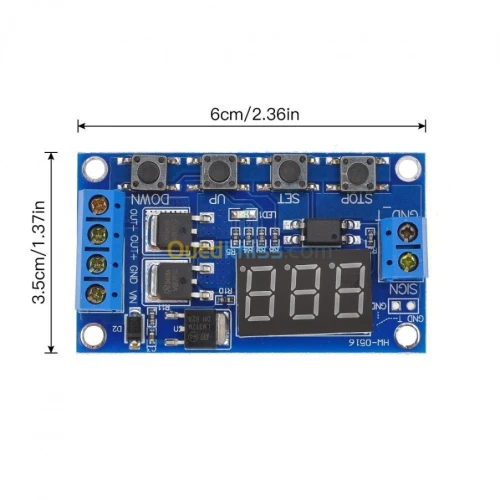 Module Relais Programmable Temporisation Double MOSFET DC 5-36V ARDUINO