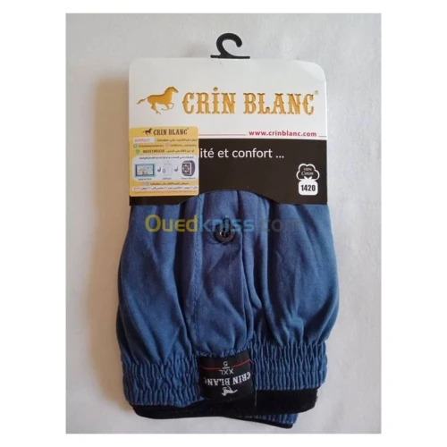 Caleçon Boxeur Boutonné Pour Homme - Blue Gris