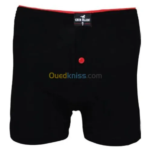 Caleçon Boxeur Boutonné Pour Homme - Noir