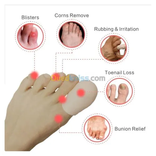 Paire De Protection Orteil En Silicone - Beige