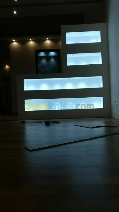 BA13. Parquet. PVC portes accordéon 