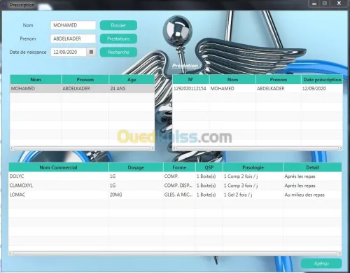 Logiciel Gestion pour cabinet medical