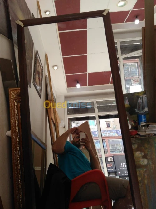 Miroir Toile Photos Tissu Ardoise 