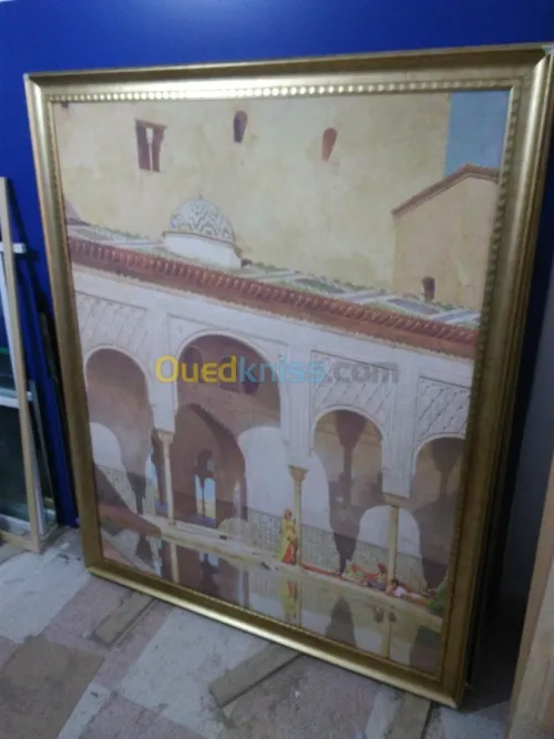 Miroir Toile Photos Tissu Ardoise 