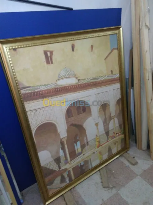 Miroir Toile Photos Tissu Ardoise 