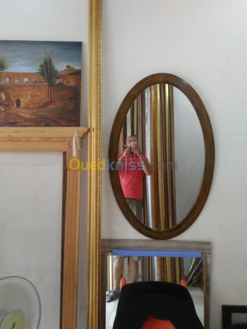 Miroir Toile Photos Tissu Ardoise 