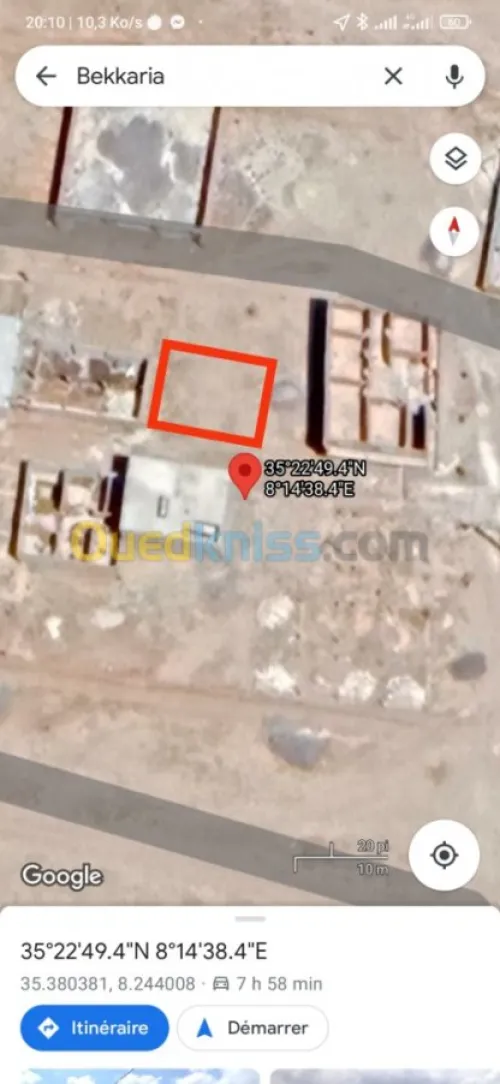 Vente Terrain Tebessa Bekkaria 