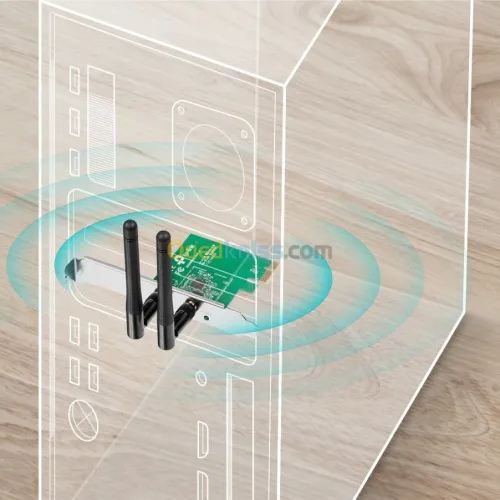 Carte PCI Express WiFi 2 antennes