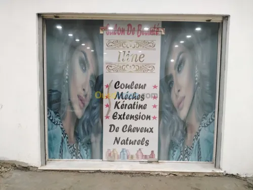 Habillage vitrine et panneaux (pub) 