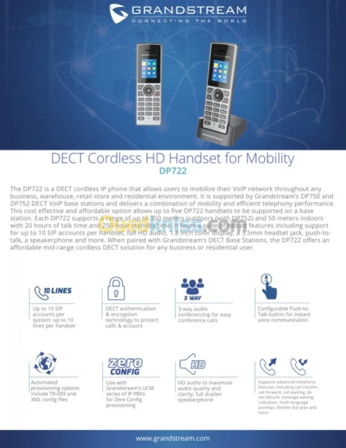 DECT GRANDSTREAM DP722