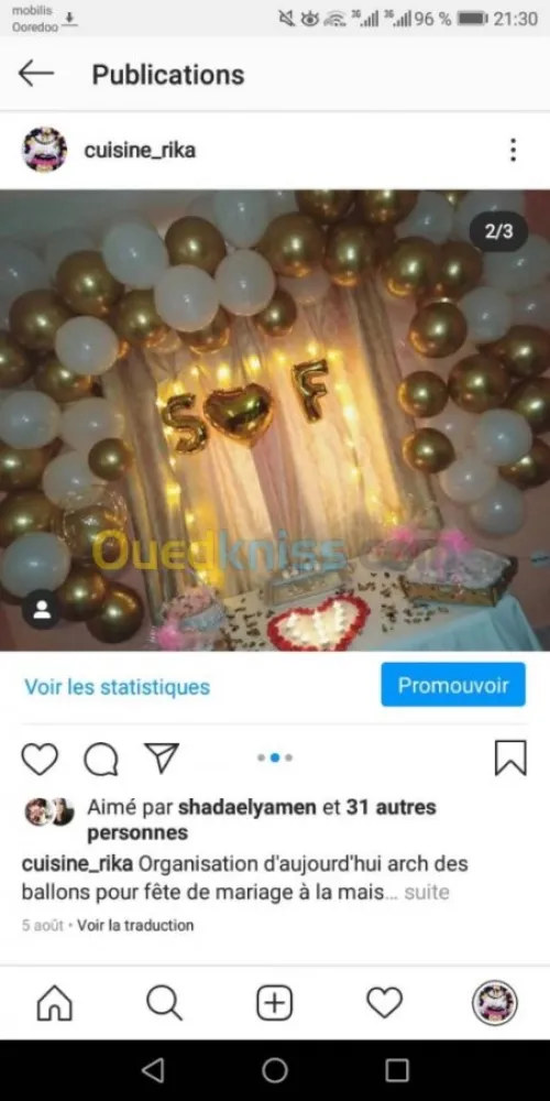 Organisation des événements