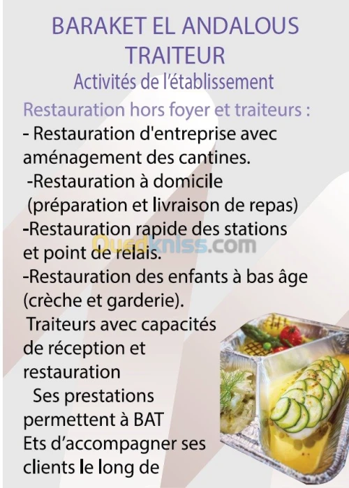 Prestations de service traiteur 