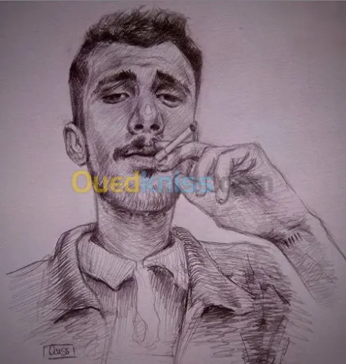 dessin portrait avec crayon et stylo 