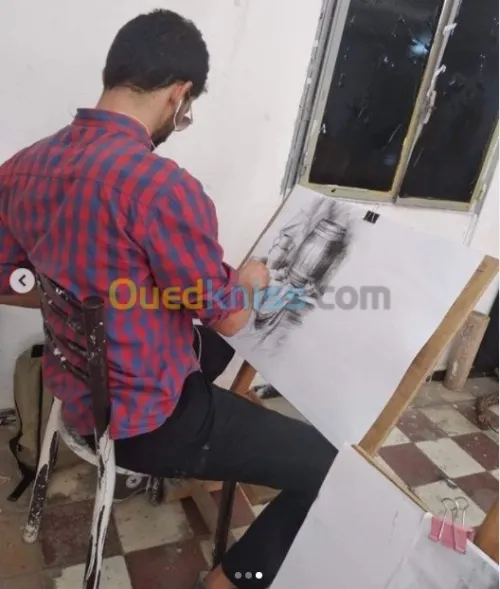 dessin portrait avec crayon et stylo 