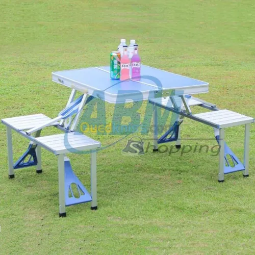 Table de camping pliante Valise en aluminium avec 4 chaises