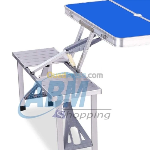 Table de camping pliante Valise en aluminium avec 4 chaises