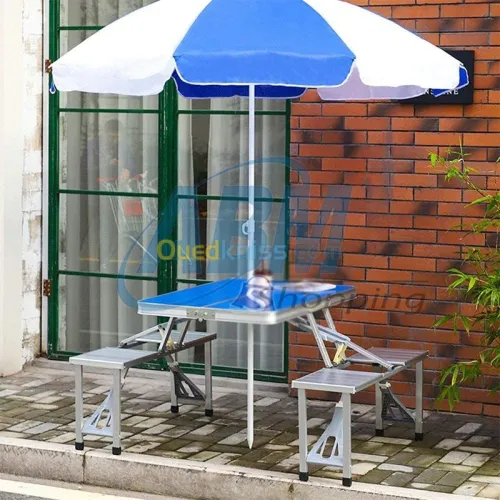 Table de camping pliante Valise en aluminium avec 4 chaises
