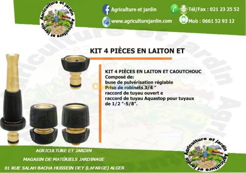 Kit 4 pièces pour irrigation 