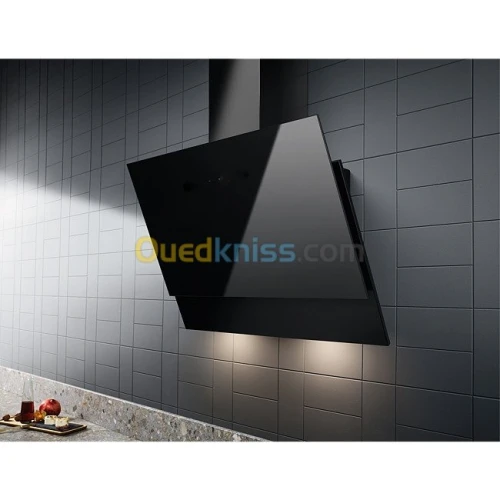 PROMO HOTTE INCLINEE EN 2 VERRE NOIR 60CM