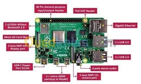 kit RASPBERRY PI 4 RAM 1GO/2GO/4GO/8GO
