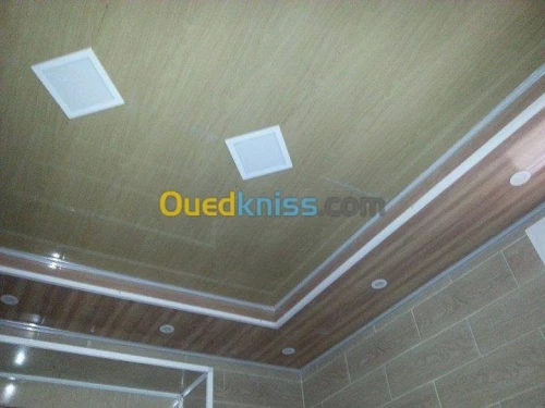   montage faut plafond en PVC 