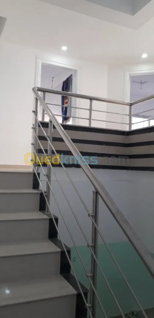 Rampe d'escalier on inox