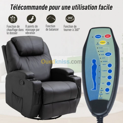 Fauteuil RELAX RELEVEUR et MASSAGE 