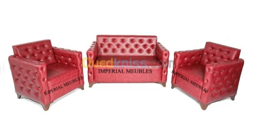 SALON BUREAU EN CUIR