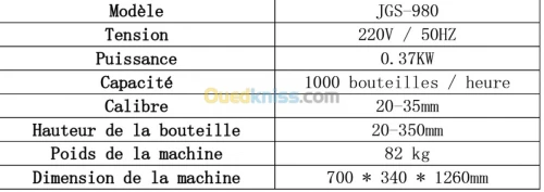 SERTISSEUSE VISSEUSE DES BOUCHONS MÉTAUX JGS-980 