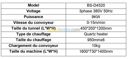 TUNNEL THERMIQUE  BS-D4520